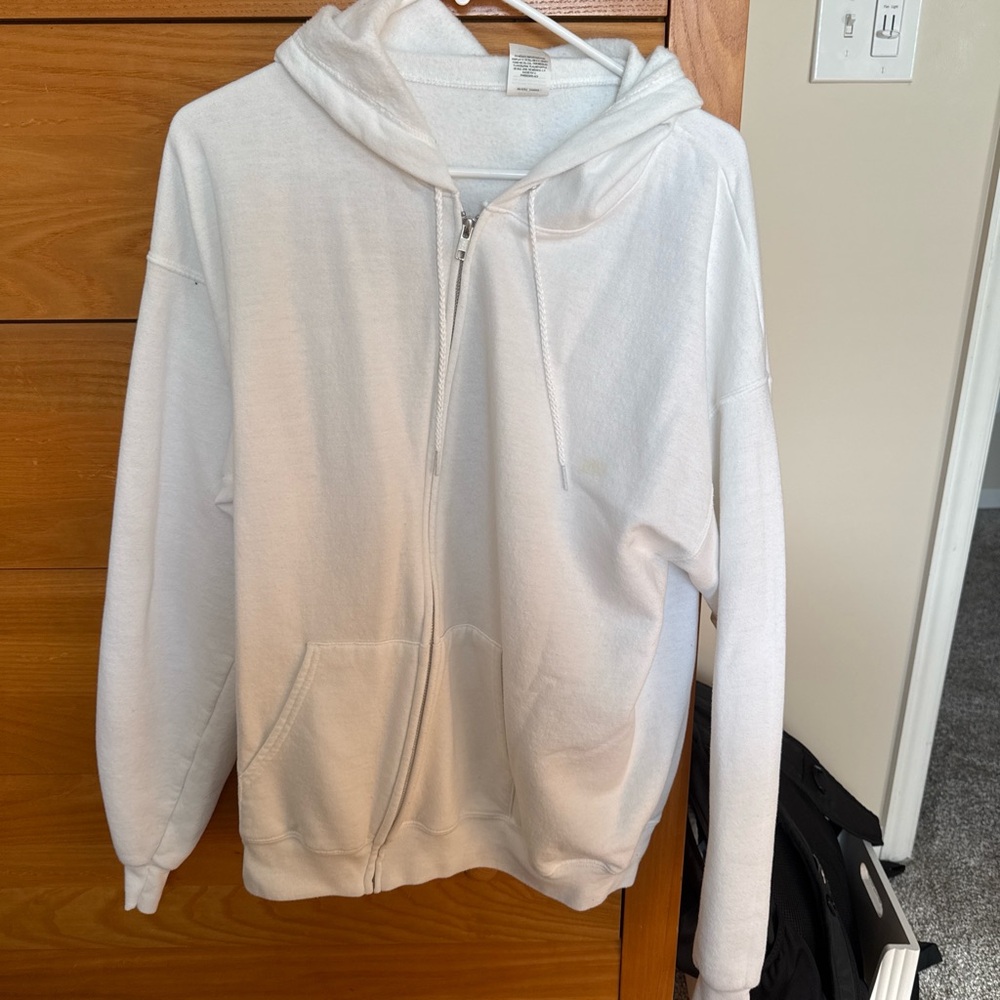 Hanes EcoSmart White Hoodie